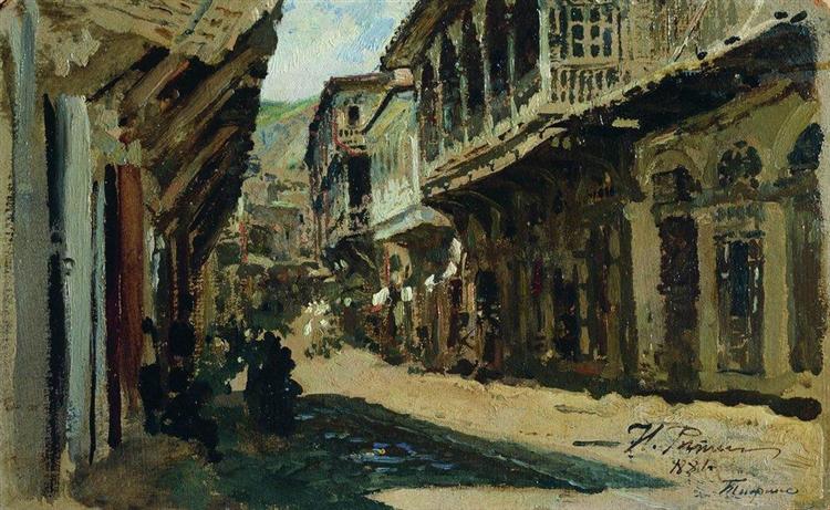 Street in Tiflis, 1881 - 列賓