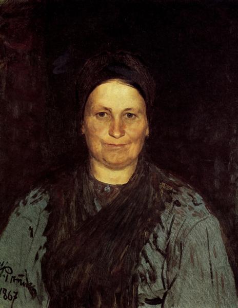 Tatyana Repina, the Artist's Mother, 1867 - 列賓