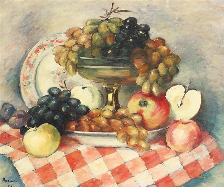 Still-life with Grapes and Apples, 1934 - Йон Теодореску-Сіон