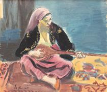 Tatar Woman With Mandoline - Иосиф Исер