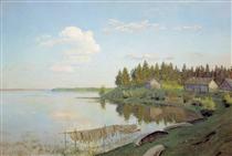 At the lake (Tver region) - Isaac Levitan
