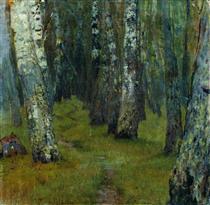 Birches. Forest edge. - 艾萨克·伊里奇·列维坦