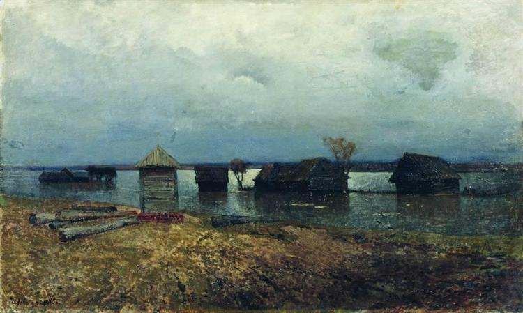 Половодье, 1885 - Исаак Левитан