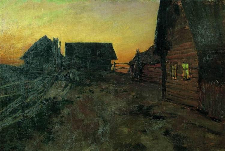 Huts, 1899 - Isaac Levitan