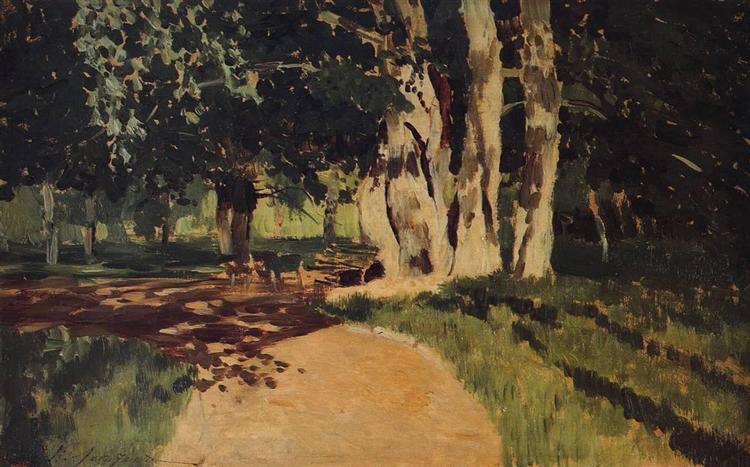 In the park, 1895 - Ісак Левітан