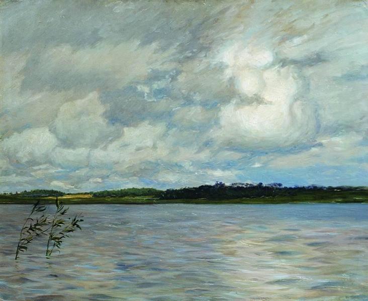 Lake. Gray day., 1895 - Isaak Iljitsch Lewitan