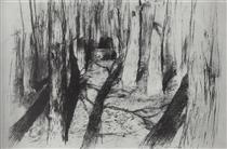 Стволы деревьев - Исаак Левитан