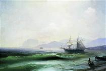 Agitated sea - Iwan Konstantinowitsch Aiwasowski
