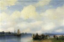 Arrival of Peter I on the Neva - Iwan Konstantinowitsch Aiwasowski