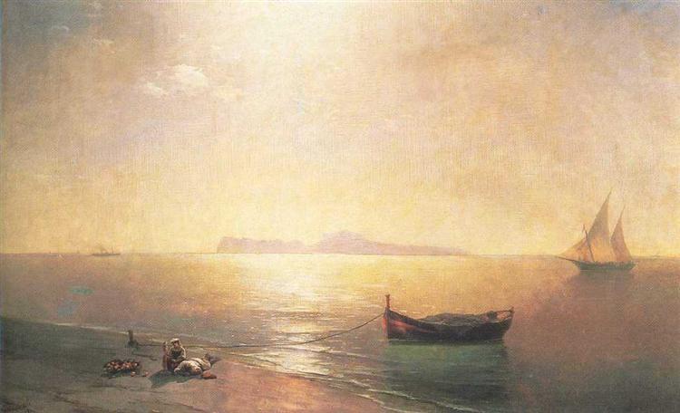 Calm on the Mediterranean Sea, 1892 - 伊凡·艾瓦佐夫斯基