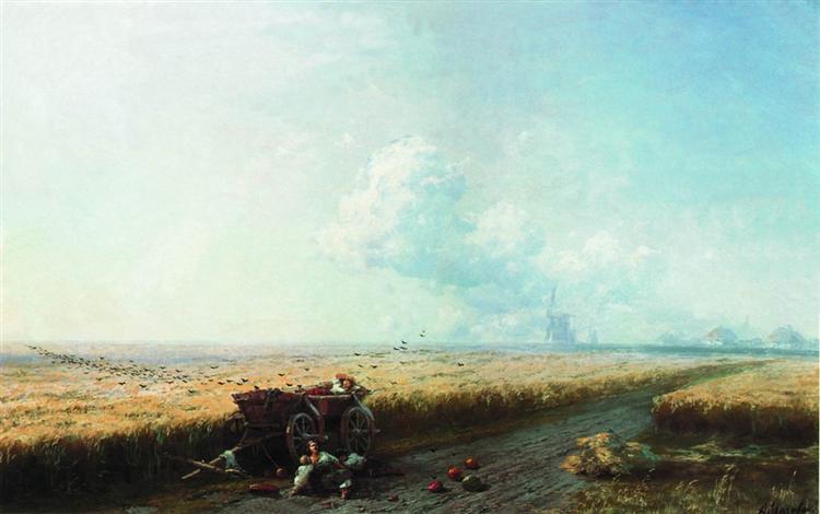 During the harvest in Ukraine, 1883 - Ivan Konstantinovich Aivazovskii