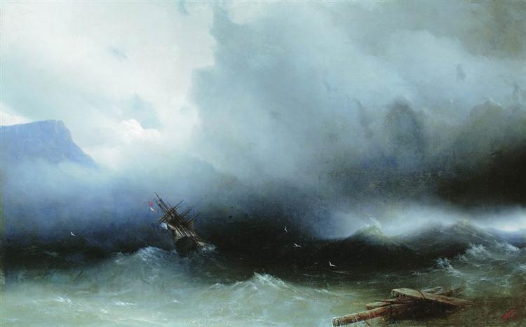 Hurricane at the Sea, 1850 - Ivan Aïvazovski