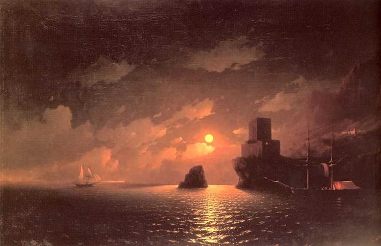 Lunar night, 1849 - Ivan Konstantinovich Aivazovskii