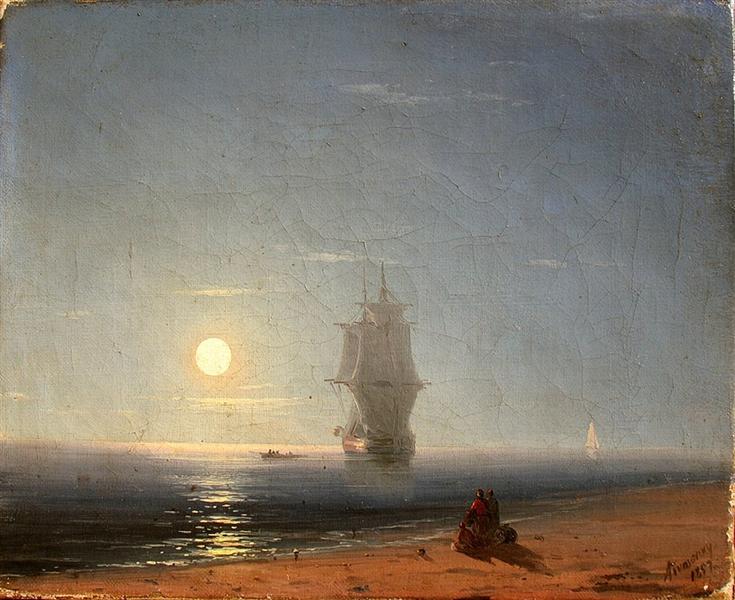 Lunar night, 1857 - Iwan Konstantinowitsch Aiwasowski