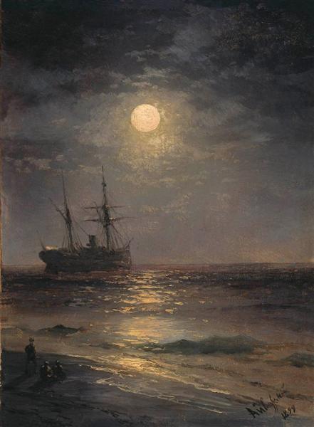 Lunar night, 1899 - Iwan Konstantinowitsch Aiwasowski