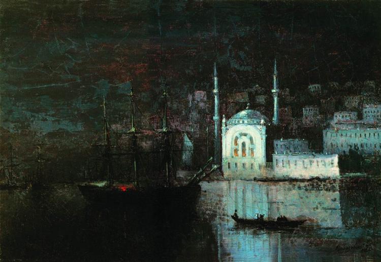 Night in Constantinople, 1886 - Iván Aivazovski