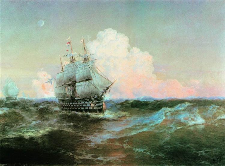 Корабль "Двенадцать апостолов", 1897 - Иван Айвазовский