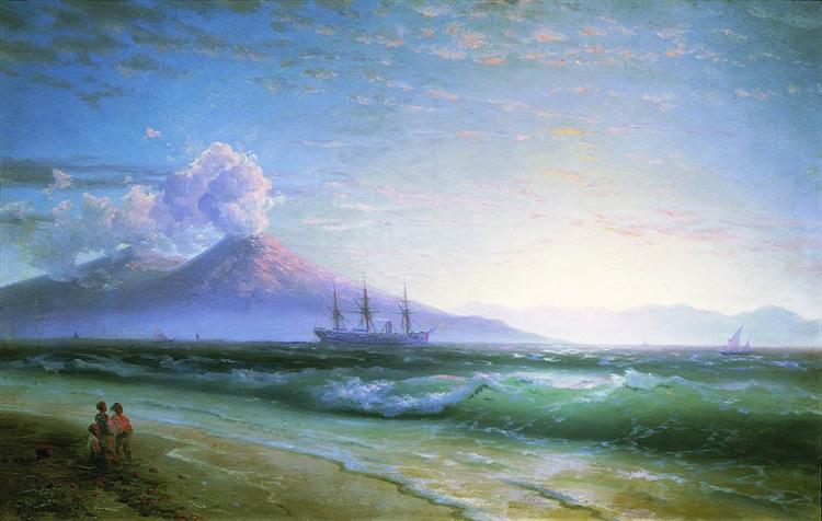 The Bay of Naples early in the morning, 1897 - Ivan Aïvazovski