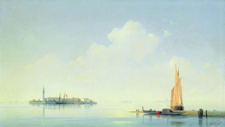 The harbour of Venice, the island of San Georgio, 1844 - Iván Aivazovski