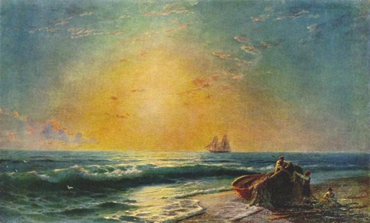 The Sunrize, 1874 - Iwan Konstantinowitsch Aiwasowski