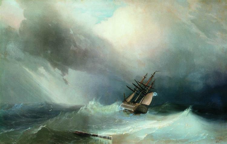 The Tempest, 1851 - Ivan Aivazovsky