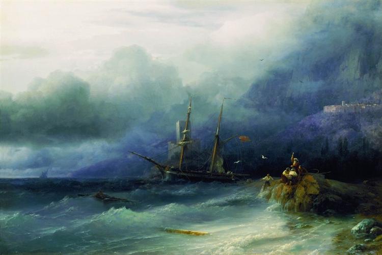 The Tempest, 1857 - Ivan Aivazovsky