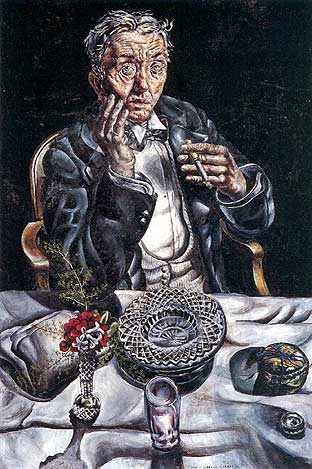 Self Portrait Smoking - Ivan Albright