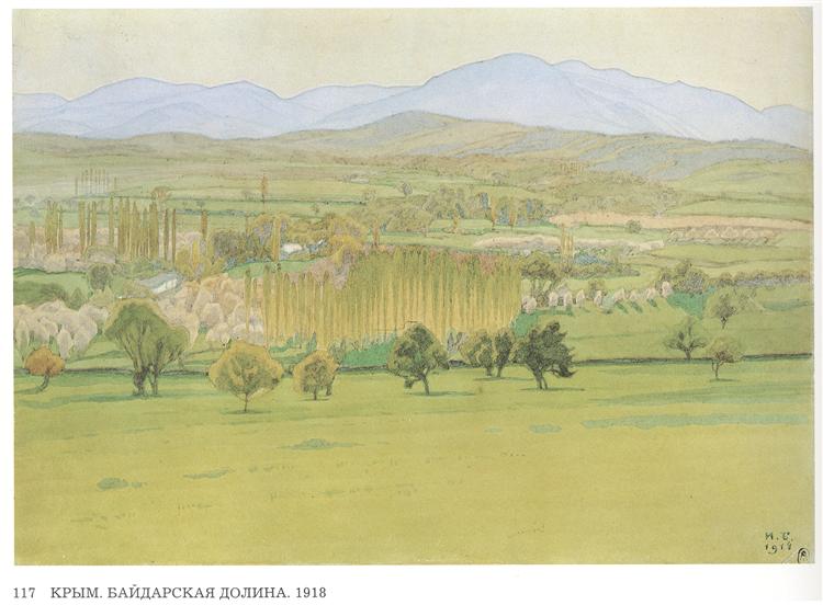 Crimea. Baidar Valley, 1918 - Iwan Jakowlewitsch Bilibin