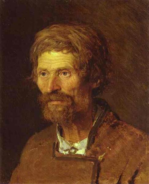 Head of an Old Ukranian Peasant, 1871 - 伊凡·克拉姆斯柯依