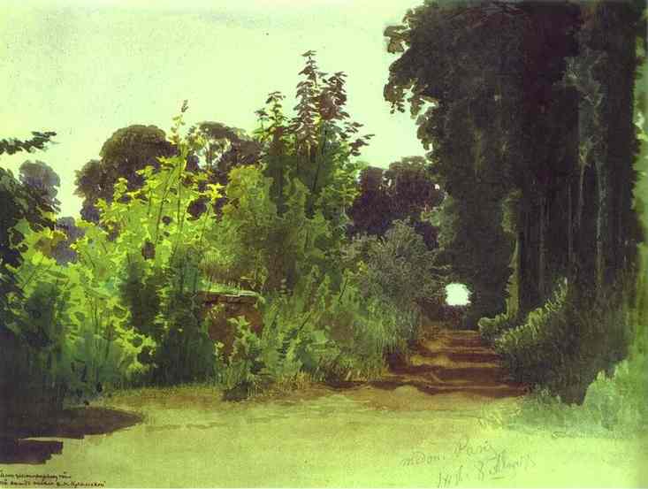 In the Grove of Medon near Paris, 1876 - 伊凡·克拉姆斯柯依