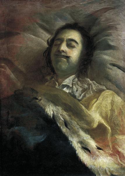 Peter I on his Deathbed, 1725 - Ivan Nikitine