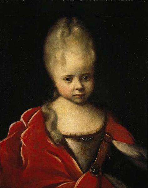 Portrait of Elizaveta Petrovna as a child, 1713 - Ivan Nikitin