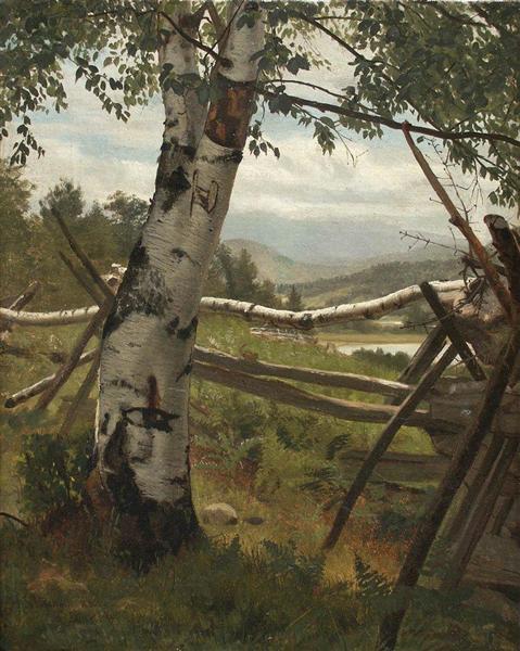 Summer Landscape with birch - Іван Шишкін