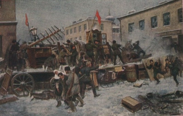 Barricade fighting in Red Presnya - Иван Владимиров