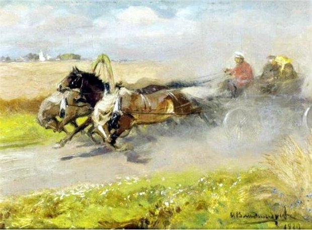 Three horses, 1919 - Іван Владіміров