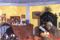 Uncle Piacsek in front of the Black Sideboard - Jozsef Rippl-Ronai