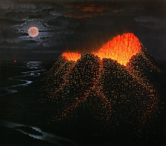 Eruption, 1990 - Jacek Yerka