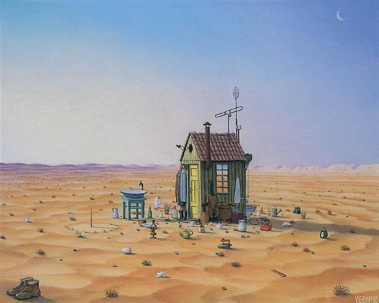 House on the Prairie - Jacek Yerka