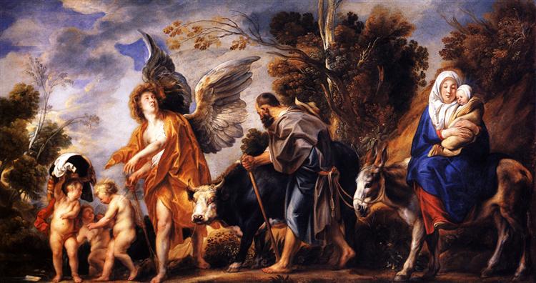 The Flight into Egypt, 1641 - Jacob Jordaens