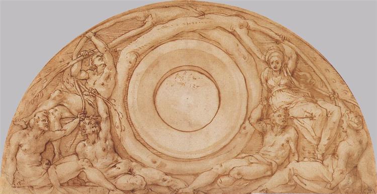 Study for the Lunette with Vertumnus and Pomona, 1519 - Jacopo da Pontormo