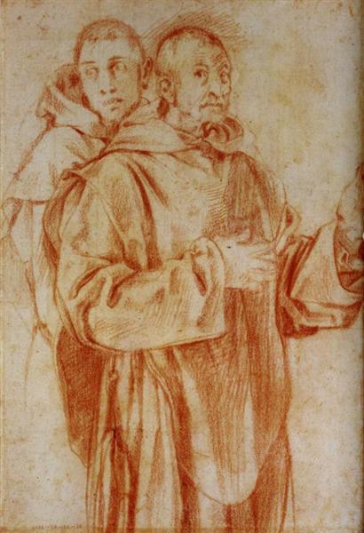 Етюд двох монахів-картузіанців, 1525 - Джакопо Понтормо