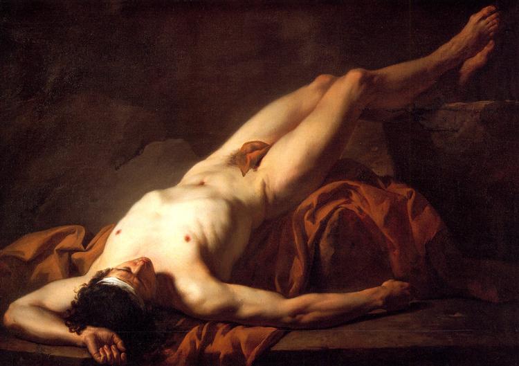 Male Nude known as Hector, 1778 - 雅克-路易‧大衛
