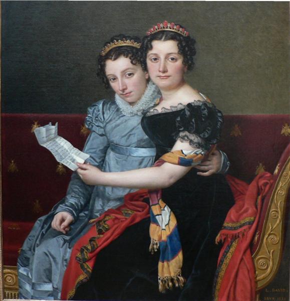 The Sisters  Zenaide and Charlotte-Bonaparte, 1821 - Jacques-Louis David