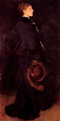 Arrangement in Brown and Black: Portrait of Miss Rosa Corder - James Abbott McNeill Whistler