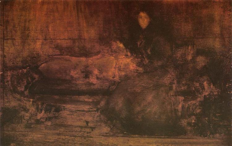 Brown and Gold: Portrait of Lady Eden, 1894 - Джеймс Эббот Макнил Уистлер