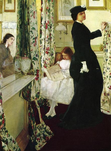Harmony in Green and Rose: The Music Room, 1860 - 1861 - James Abbott McNeill Whistler