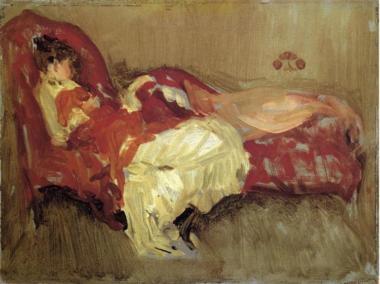 Note in Red, The Siesta, 1873 - 1875 - 惠斯勒
