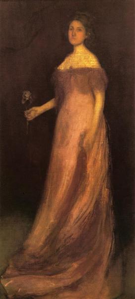 Rose and Green: The Iris - Portrait of Miss Kinsella, 1894 - 1902 - James McNeill Whistler