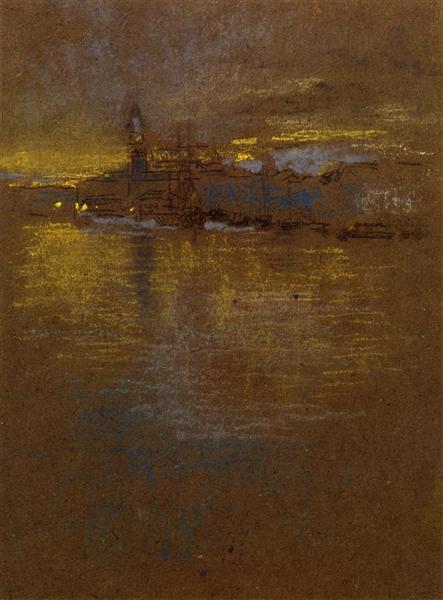 View across the Lagoon, 1879 - 1880 - James McNeill Whistler