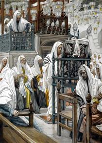 Jésus dans la synagogue déroule le livre - James Tissot
